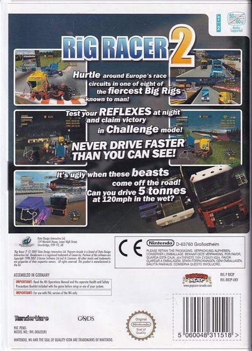 Rig Racer 2 - Wii (B Grade) (Genbrug)